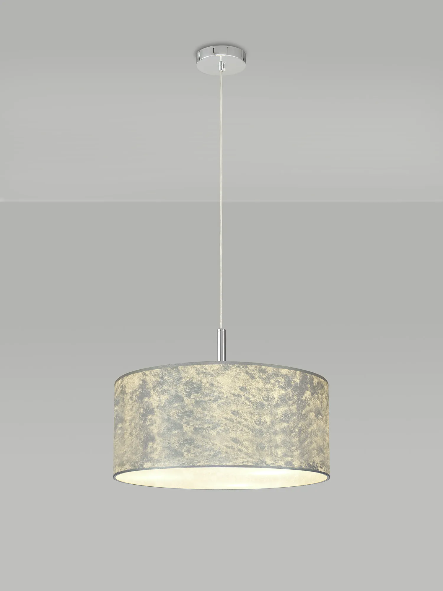 Baymont 50cm 3 Light Pendant Polished Chrome, Silver Foil DK0795  Deco Baymont CH SL